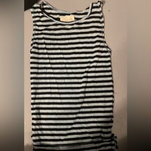 We The Free Free people Black and Light Blue Striped Top Tank Top XSmall